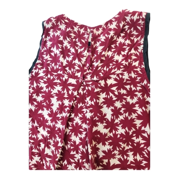 Madewell‎ Floral Print Red Silk Canal Tank XS - Picture 10 of 12